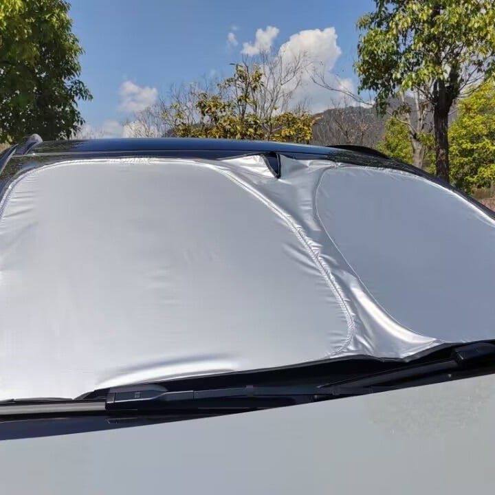 Слънцезащитно покривало за кола, покрит текстил, персонализирано лого, печат на лого, монтаж тип карта, общо приложение, узор: Brand LOGO