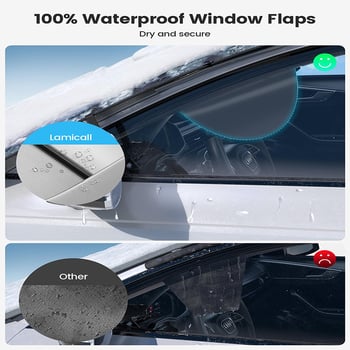 Покривало за предното стъкло на автомобил, 800D водоустойчив Oxford плат, телескопично универсално монтиране, минималистичен дизайн, 50% рециклирани материали