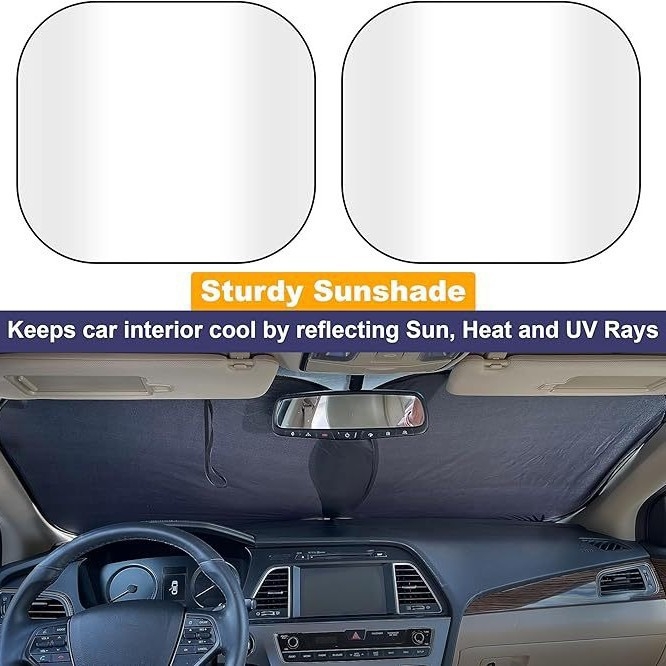 Sunčobran za vjetrobran automobila, reflektirajući, sklopiv, teleskopska ugradnja, univerzalna prilagodba