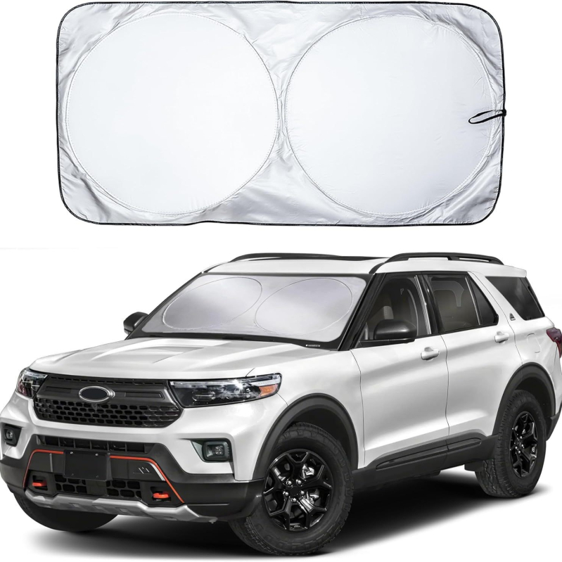 Sunčobran za vjetrobran automobila, reflektirajući, sklopiv, teleskopska ugradnja, univerzalna prilagodba