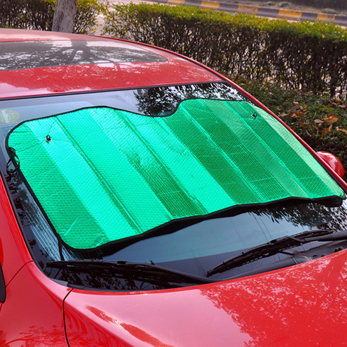 Univerzalni auto sjenilo od aluminijske folije, pričvršćivanje usisnim čašama, otisak logotipa, prilagodljivo