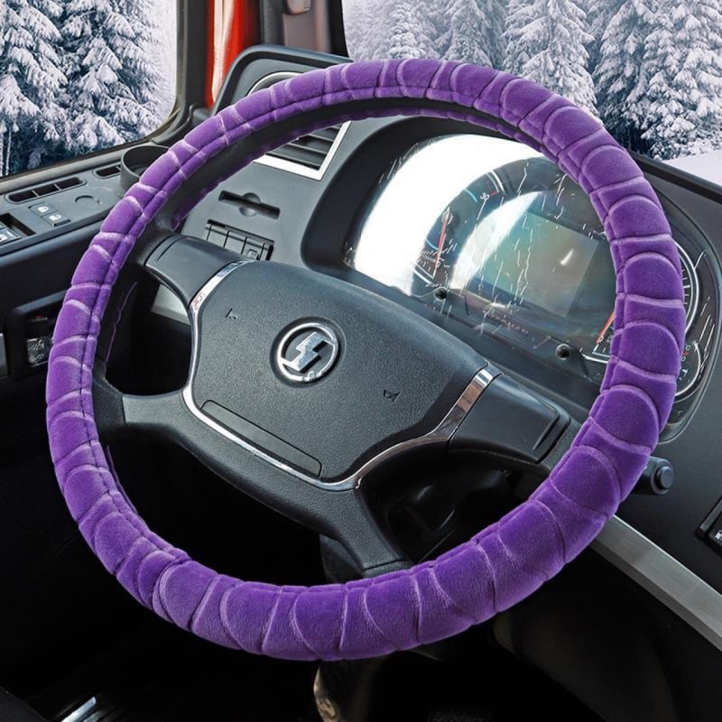 So Comfortable navlaka za volan, s flisom za zimu, minimalistički stil, umjetni pliš, univerzalna prilagodba