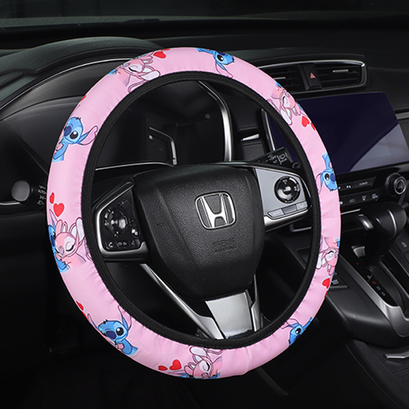 Rugalmas kormánykerék-huzat karikatúra dizájnnal, belső gyűrű nélkül, minden évszakban használható, felület ice silk.