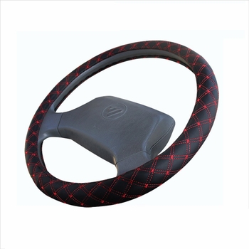 Kormánykerék huzat műbőr, kockás mintával, univerzális illeszkedés, csúszásmentes