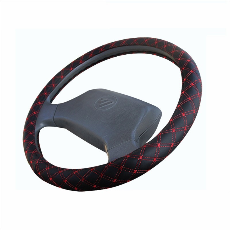 Kormánykerék huzat műbőr, kockás mintával, univerzális illeszkedés, csúszásmentes