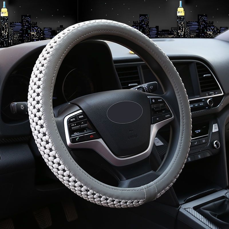 Ice Silk kormányvédő autóhoz – minden évszakra, izzadságfelszívó, csúszásmentes, kopásálló; kompatibilis az Aohan márkával; telepítés: kormányvédő burkolat