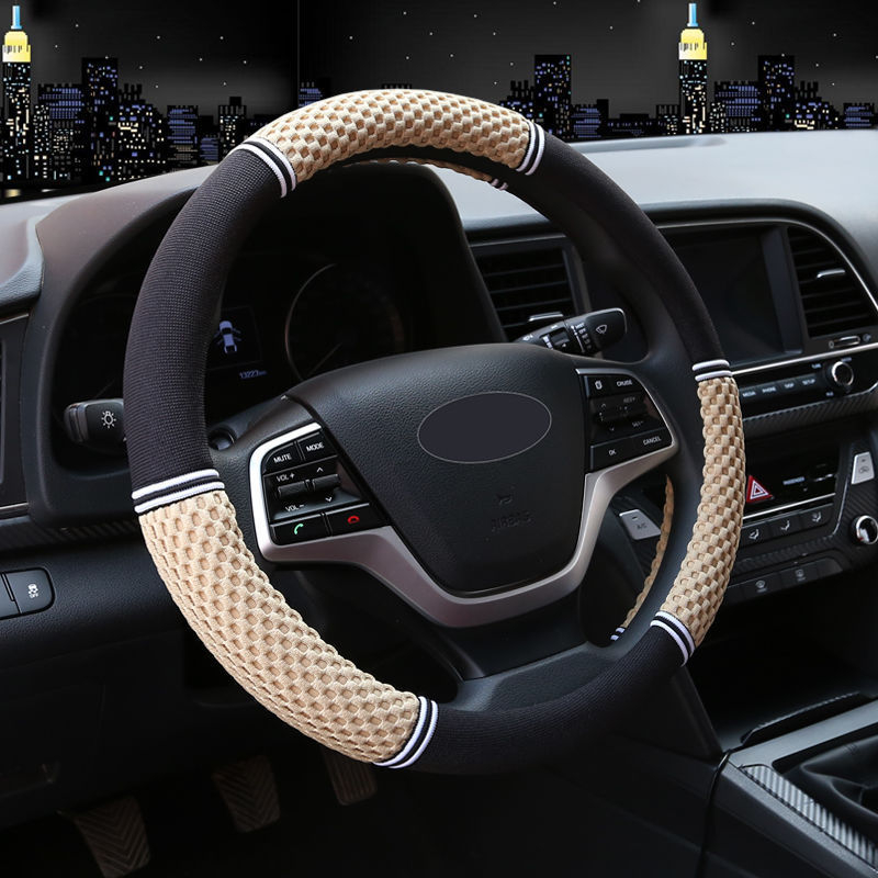 Ice Silk kormányvédő autóhoz – minden évszakra, izzadságfelszívó, csúszásmentes, kopásálló; kompatibilis az Aohan márkával; telepítés: kormányvédő burkolat