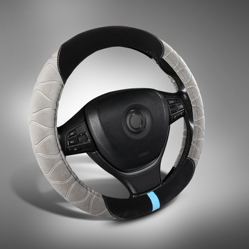 Rövid plüss kormányvédő, csíkos mintával, téli univerzális illeszkedés, csúszásmentes felület