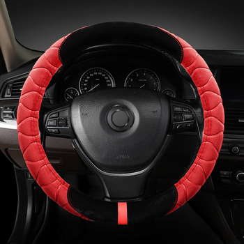 Rövid plüss kormányvédő, csíkos mintával, téli univerzális illeszkedés, csúszásmentes felület