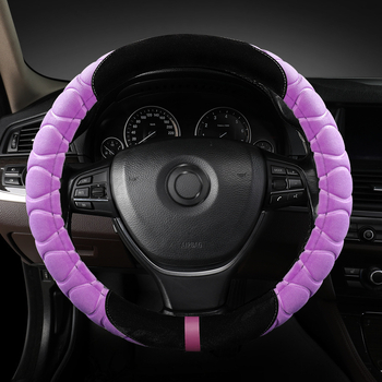 Rövid plüss kormányvédő, csíkos mintával, téli univerzális illeszkedés, csúszásmentes felület