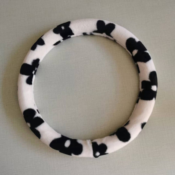 Kormánykerék huzat, mű plüssből, rajzfilm-stílus, téli, univerzális illeszkedés