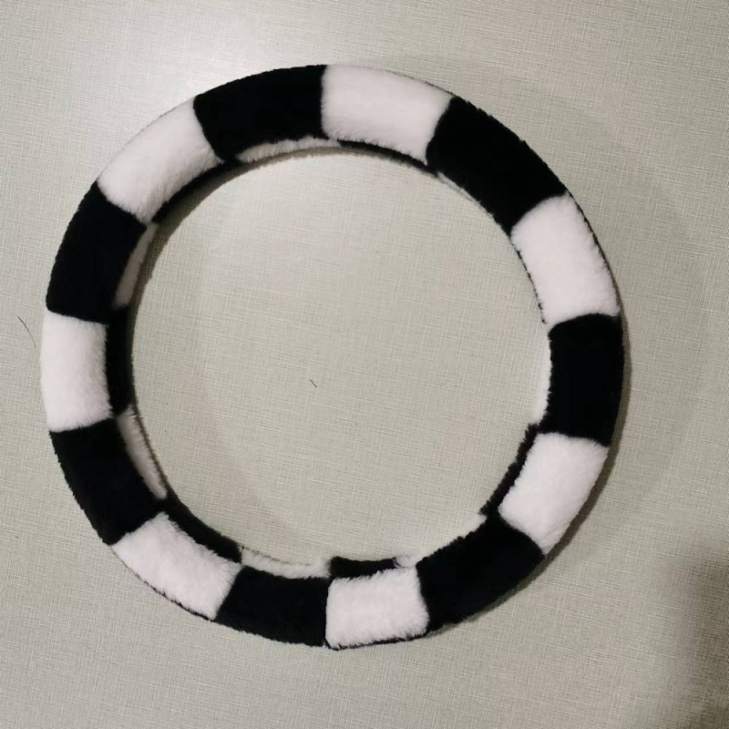 Kormánykerék huzat, mű plüssből, rajzfilm-stílus, téli, univerzális illeszkedés