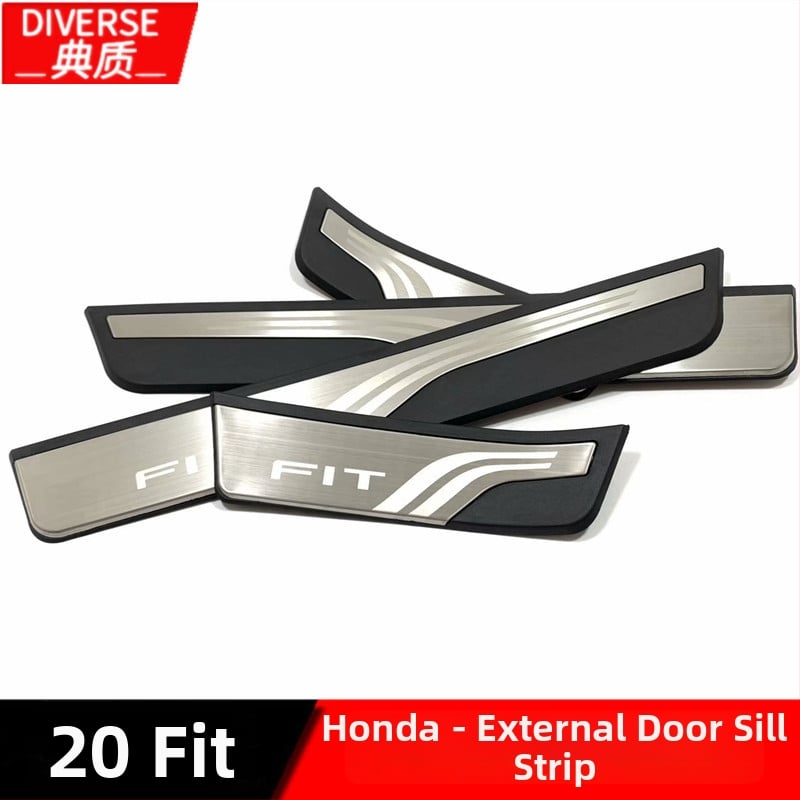 Plastové vonkajšie prahové lišty pre Honda Fit 20 – DIVERSE/Classic, kompatibilné s modelom Fit, automatická prevodovka