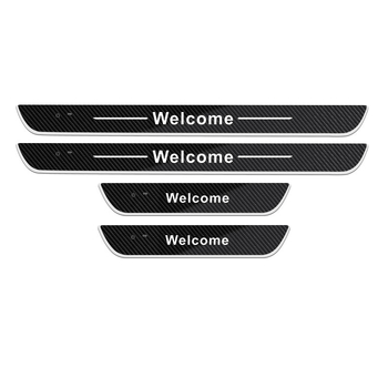 Automobilio slenksčio juosta • FCCEMC prekės ženklas • Patobulotas anglies pluošto medžiaga • Modelis: universalus sveikinimo stilius / pritaikytas logotipas • Produkto kodas: A101