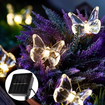 Pillangó LED függönyfény, 30 LED, 220V, 3000K, IP42, beltéri/kültéri használatra