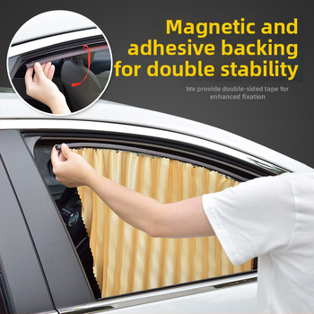 Automobilio saulės skydas užuolaida, stora nepralaidžiama medžiaga, ritinėlių mechanizmas, universalus suderinamumas