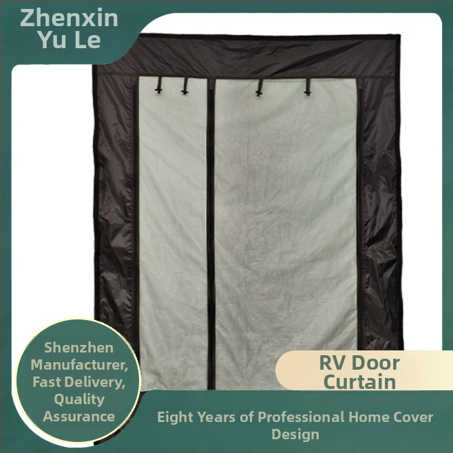 Poliesterinė permatoma ruloninė užuolaida kamperio durims, kvėpuojanti, pilnas dengimas, apsauga nuo uodų