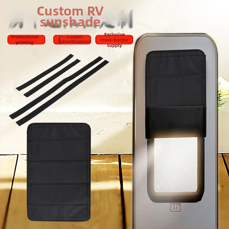 RV auto päikesekaitse, peegeldav tüüp, rullkardin, magnetlint ja Velcro, 300D sendvič-alumiiniumfoolium