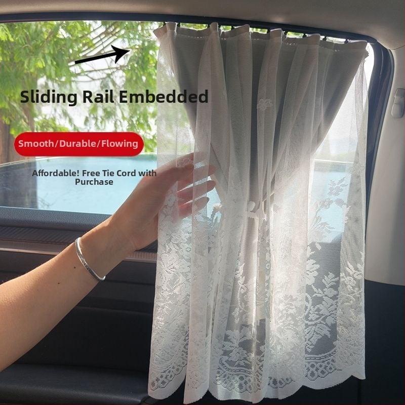 Princės stiliaus universali automobilio užuolaida su kortų bėgių sistema (PMMA; įmontuotas montavimas; suderinama su konkrečiais automobilio modeliais; Xiong keji prekė; automobilio langui)