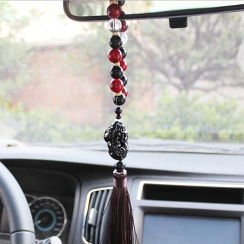 Pixiu auto perle – perle za mjenjač i privjesak za privjesak retrovizor, unutarnja dekoracija u kineskom tradicionalnom stilu, zlatni ton