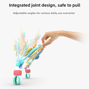 Beebile karjatatav mänguasi klipsi ja vilinaga – pöörlemine, heli, kahekordne kasutus, plastikust (0-3 aastat)