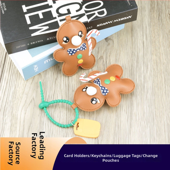 Gingerbread Man PU kožni privezak za torbu za vješanje u auto, anime uzorak, ultra lagan, pribor za torbu, jesen 2025
