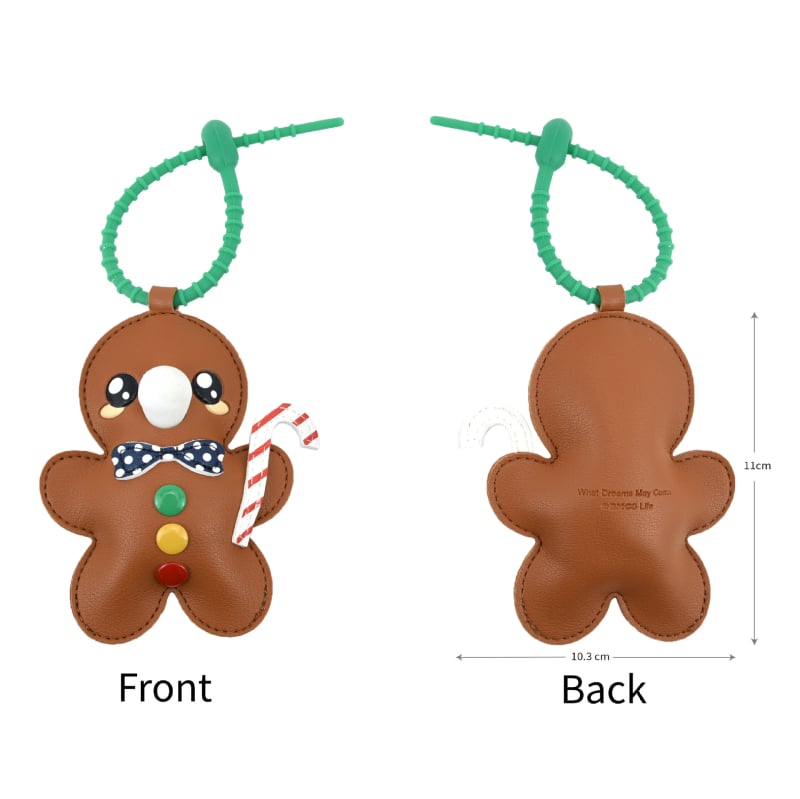 Gingerbread Man PU kožni privezak za torbu za vješanje u auto, anime uzorak, ultra lagan, pribor za torbu, jesen 2025