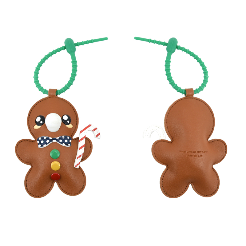 Gingerbread Man PU kožni privezak za torbu za vješanje u auto, anime uzorak, ultra lagan, pribor za torbu, jesen 2025