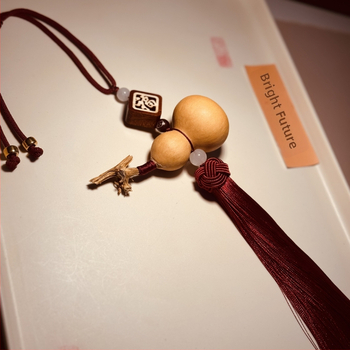 Automobilio papuošalas iš moliūgo su kutais, modernus vidaus dekoras galinio vaizdo veidrodžiui