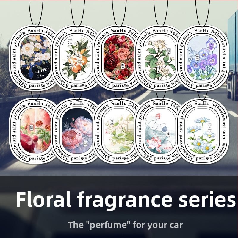 Automobilio kvapų tabletė, reguliuojamas popieriaus difuzorius; kvapas, kvapų šalinimas, formaldehido šalinimas