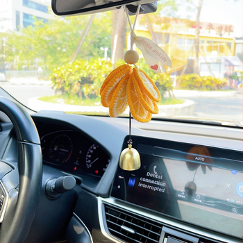 Automobilio galinio vaizdo veidrodžio pakabukas, medvilnės siūlai, paprastas stilius, vidinė dekoracija