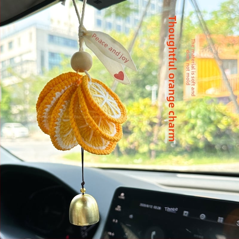 Automobilio galinio vaizdo veidrodžio pakabukas, medvilnės siūlai, paprastas stilius, vidinė dekoracija