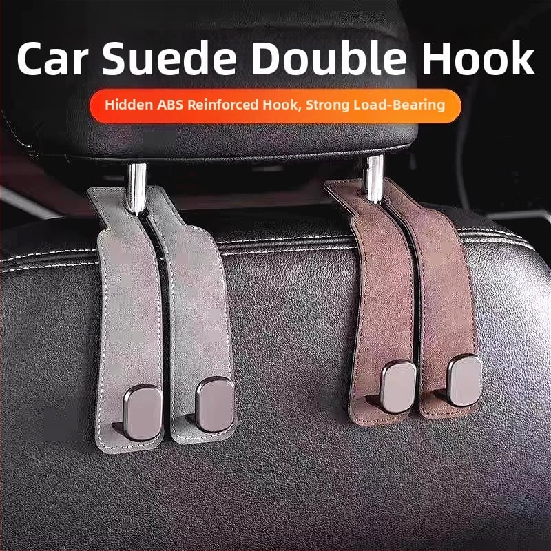 Odiniai automobilio vidaus kabliukai su paslėptais dvigubais kabliukais užpakalinėje sėdynėje – Modelis 07