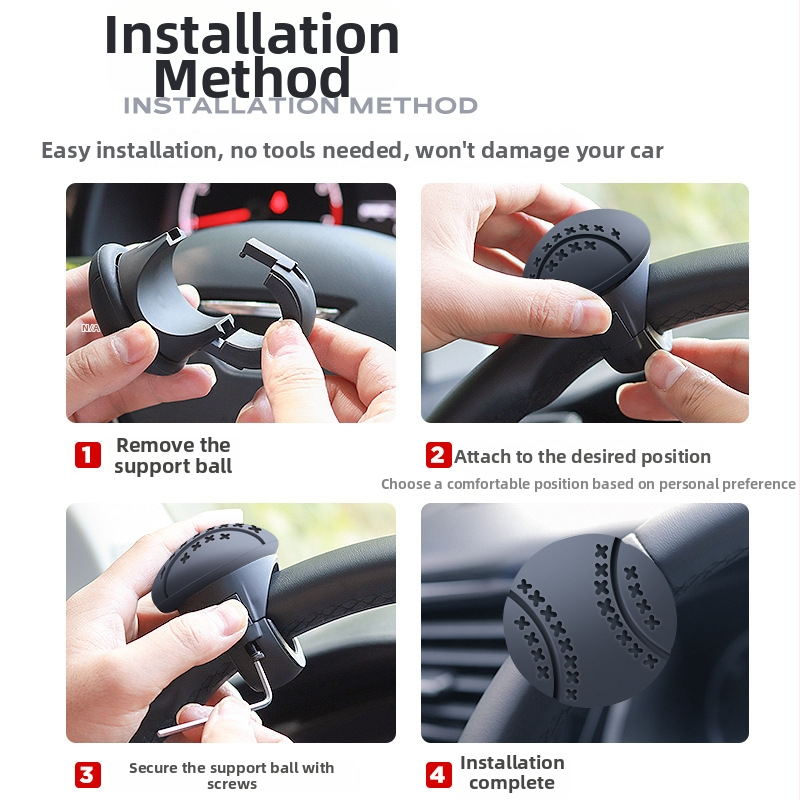 Pojačivač volana automobila s dizajnom ležajnog tipa – silikon + ABS, universalna kompatibilnost sa svim modelima