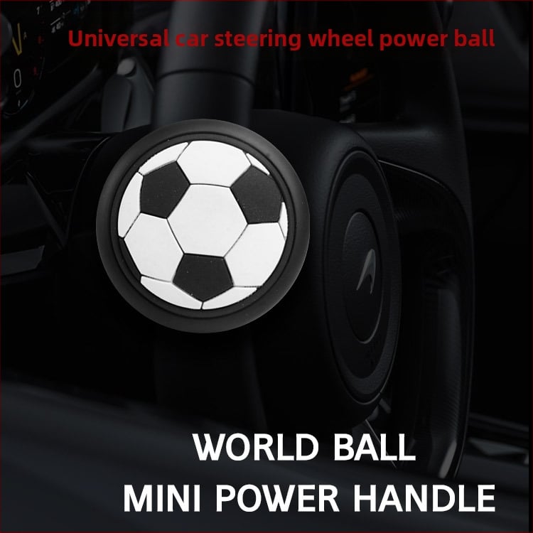 World Ball Power Handle kormánykerék-erősítő autókhoz — BAUHAUS, PVC/ABS, Minden típusú autóhoz, Nyomtatott logó OK
