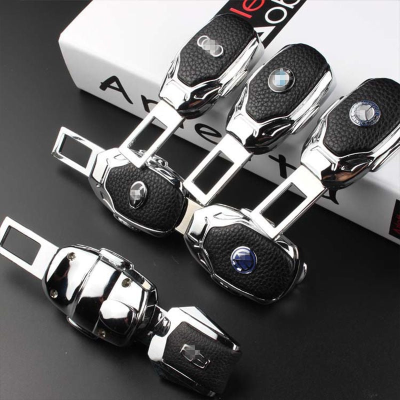 Autóbiztonsági öv beültetése | alumíniumötvözet és bőr | testreszabható logó | súly 0.1