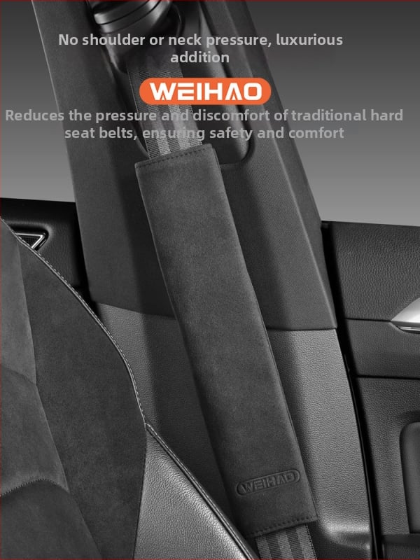 Κάλυμμα ζώνης αυτοκινήτου από τεχνητή γούνα — μαξιλαράκι ώμου, επεκταμένη προστασία, αντι-φθορά