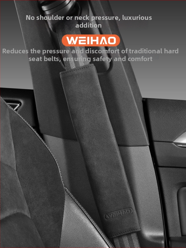 Κάλυμμα ζώνης αυτοκινήτου από τεχνητή γούνα — μαξιλαράκι ώμου, επεκταμένη προστασία, αντι-φθορά