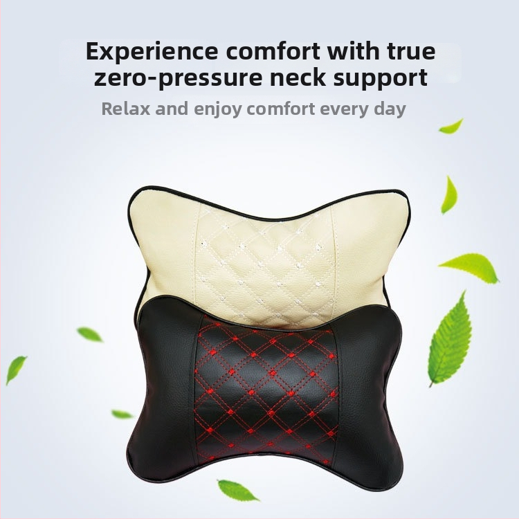 Autófejtámasz nyakpárna – univerzális, minden évszakra, latex töltet, PU bőr és mikroszálas bőr, testreszabás elérhető