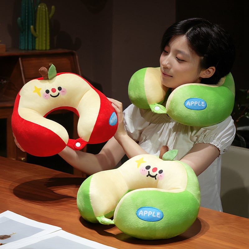 У-образна пътна възглавница за шия с карикатурен дизайн, пълнеж PP памук, плат Crystal Velvet, тегло до 0,5 кг, универсална употреба