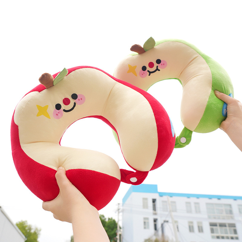 У-образна пътна възглавница за шия с карикатурен дизайн, пълнеж PP памук, плат Crystal Velvet, тегло до 0,5 кг, универсална употреба