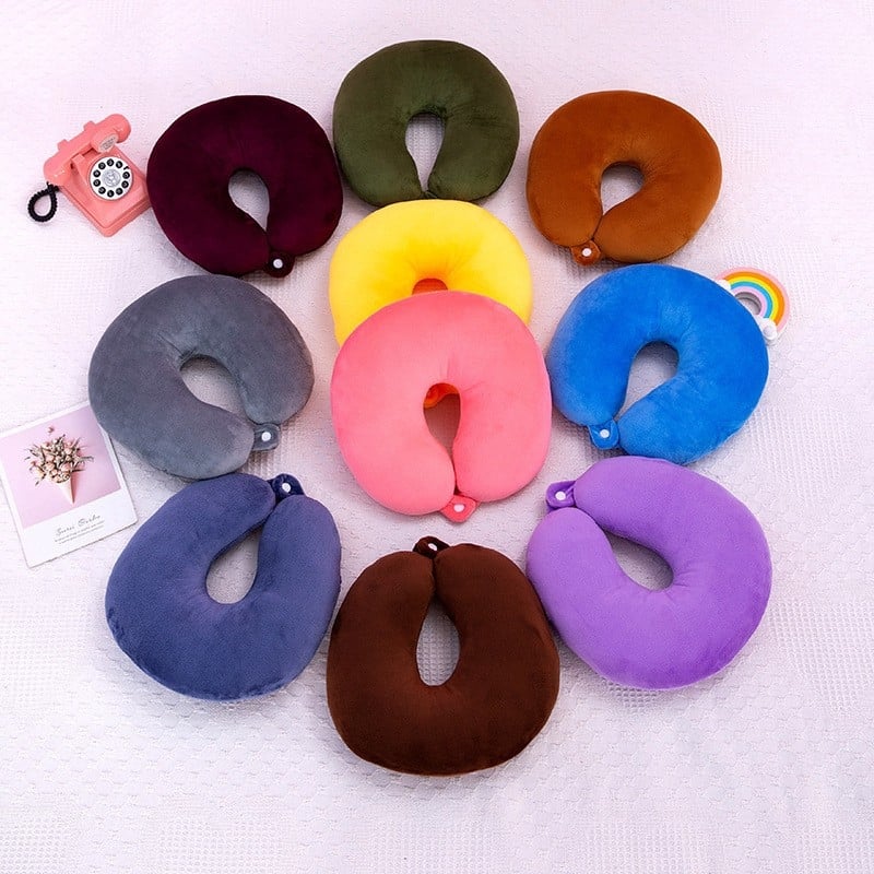 Вратна възглавница — U-образна пътна възглавница с полиестерен пълнеж, покритие от кристално кадифе, модерен минималистичен дизайн