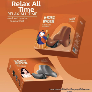 Effie Bear Autófejtámla és lumbális párna készlet memóriahab töltettel, műplüss huzattal, egyszínű, egész éves használatra