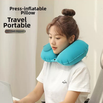U formos pripučiamos kaklo pagalvėlės kelionėms, užpildas poliesterio pluoštu, pieno fliso užvalkalas, šiuolaikinis kelioninis dizainas