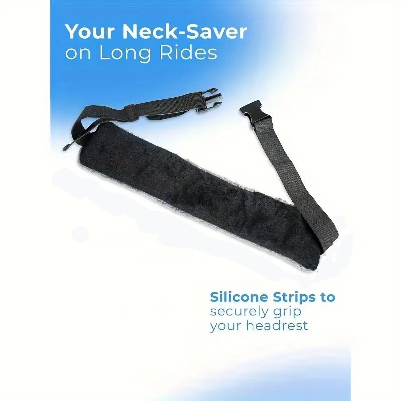 Utazási fej-támasztó öv, poliészter külső, minimalist stílus, egyszínű minta, univerzális illeszkedés