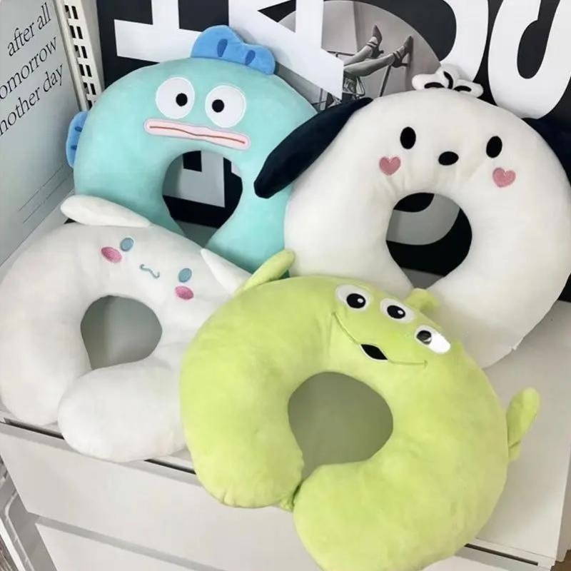 U formos kaklo pagalvė su atminties puta, pliušinis audinys, kasdienis stilius