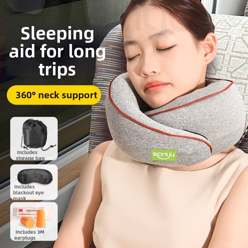 U formos kelioninis kaklo pagalvėlis su atminties putų užpildais, poliesterio-medvilninis užvalkalas, nešiojamas, šiuolaikiškas ir paprastas dizainas