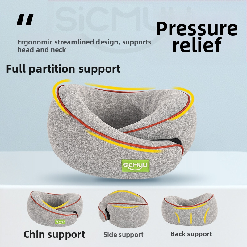 U formos kelioninis kaklo pagalvėlis su atminties putų užpildais, poliesterio-medvilninis užvalkalas, nešiojamas, šiuolaikiškas ir paprastas dizainas