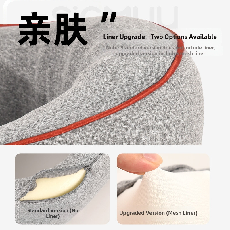 U formos kelioninis kaklo pagalvėlis su atminties putų užpildais, poliesterio-medvilninis užvalkalas, nešiojamas, šiuolaikiškas ir paprastas dizainas