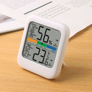 Beltéri higrométer és hőmérő otthonra és az autóba, száraz/nedves mérés, magas pontosságú hőmérséklet- és páratartalom-mérő